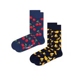 Happy Socks Pack Of 2 Patterned Cotton Calf-Length Socks-22
