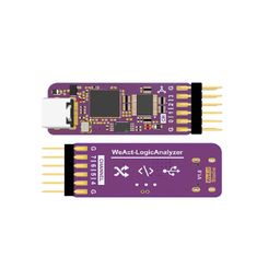 WeAct Studio USB Logic Analyzer DLA Mini 24Mhz 8ch Channels Hardware Debug Tool 5V MCU ARM FPGA Debugger image 1