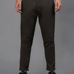 Red Tape Men Solid Mid-Rise Relaxed Fit Trousers-picture-8
