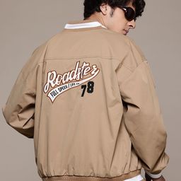 The Roadster Lifestyle Co. Brand Logo Printed Bomber Jacket-picture-30