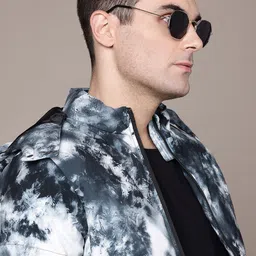 The Roadster Lifestyle Co. Printed Padded Jacket with Hood-14