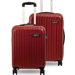 Luggero Set Of 2 Textured Hard-Sided Trolley Bags-image-11