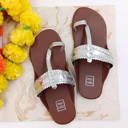 POSTCARD Women Brown Embellished One Toe Flats-image-59