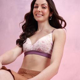 DressBerry Floral Print Medium Coverage Bra DRM-DB-MK32B-20