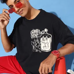 Stormborn Men Graphic Printed Drop-Shoulder Sleeves Oversized Pure Cotton T-shirt-picture-29
