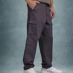 The Roadster Life Co. Men Mid-Rise Pure Cotton Relaxed Fit Cargos with Toggle Hem-image-22