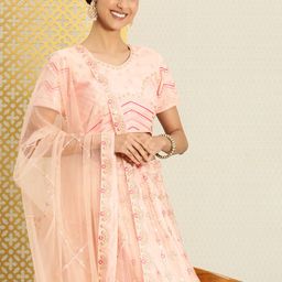 House of Pataudi Embellished Sequined Ready to Wear Jashn Lehenga & Blouse With Dupatta-picture-29