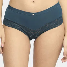 SOIE Women Mid Rise Medium Coverage Lace Shorty Cheeky Basic Briefs-17