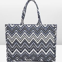 Anouk Geometric Printed Oversized Structured Tote Bag-35