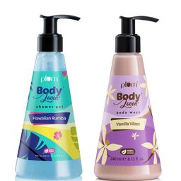 Plum Set of BodyLovin Vanilla Vibes & Hawaiian Rumba Shower Gel - 240ml each-image-54