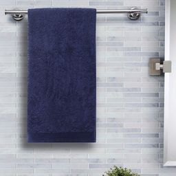MASPAR Unisex Blue Solid 550 GSM Large Bath Towel-picture-3