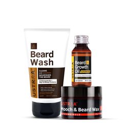 Ustraa Beard Oil Advanced With Beard Wash & Mooch Wax-20