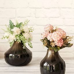 BEHOMA Brown 2 Pieces Antique Oval Shape Metal Vases-image-68