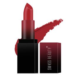 SWISS BEAUTY HD Matte Lipstick - 01 Siren In Scarlet-10