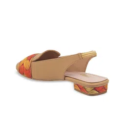 Metro Square Toe Printed Block Mules With Bows image 3