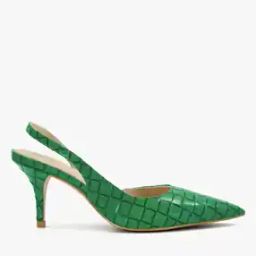 Century-Woven Slingback Kitten Heeled Sandals-22