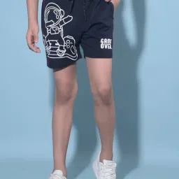 Crimsoune Club Kids Navy Printed Shorts-image-96