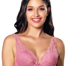 Enamor F043 Perfect Plunge Pushup Bra Padded Wired Medium Coverage Gelato-image-0