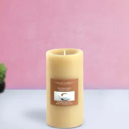 HOSLEY Beige Wax Pillar Candle - Set of 2-image-58