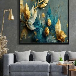 999Store Printed Teal Canvas Wall Art-image-81