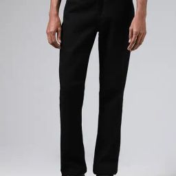 Nuon by Westside Solid Black Denim Straight Jeans-11