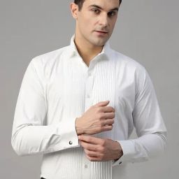 Hancock White Cotton Slim Fit Shirt-image-56