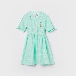 Fame Forever By Lifestyle Girls  Green Cotton Checks Dress-picture-2