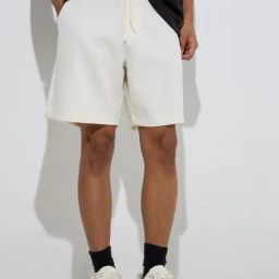 Studiofit by Westside Off-White Relaxed-Fit Mid-Rise Shorts-image-88