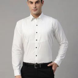 Hancock White Cotton Slim Fit Shirt-image-37