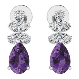 SHINE ETERNAL Lab Grown 14k (585) White Gold Earrings for Women-image-78