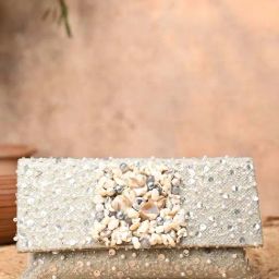 Rocia Silver Embellished Clutch-10