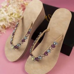 The White Pole Women's Pink Thong Wedges-image-38