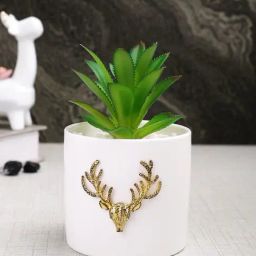 Tayhaa Multicolor Plastic Floral Succulent Artificial Plant with Pot-image-64