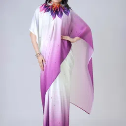 Shopaz Ombre Dyed Satin Saree-image-22