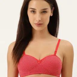 Lady Lyka Red Non Wired Padded T-Shirt Bra-picture-10