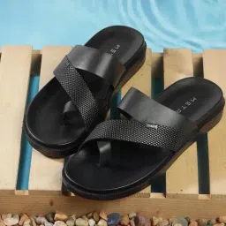 Metro Men's Black Toe Ring Sandals-picture-11
