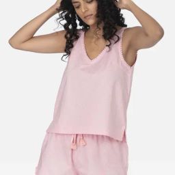 The Calm Collective Cherry Blossom Ivy Shorts Set-image-1