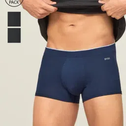 XYXX Grey & Blue Mid Rise Trunks (Pack of 3)-image-72
