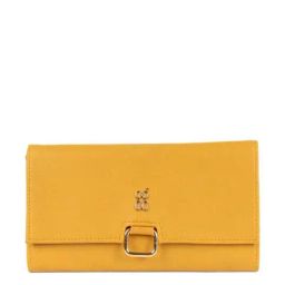 Baggit Yellow Solid Tri-Fold Wallet for Women-image-74