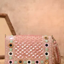 Rocia Pink Embellished Clutch-image-80