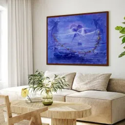 The Art House Abstract Multicolor Canvas Painting-27