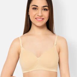 Clovia Beige Half Coverage T-Shirt Bra-image-14