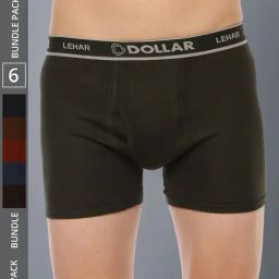 Dollar Lehar Assorted Cotton Regular Fit Trunks - Pack Of 6-picture-17