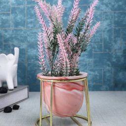 Tayhaa Multicolor Plastic Floral Artificial Plant with Pot-image-74