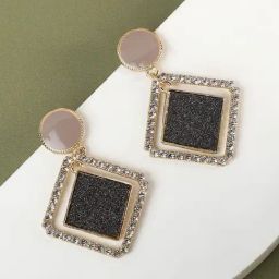 Sohi Silver Plated Designer Stone Casual Drop Earring For Women-61