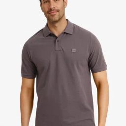 Rare Rabbit Purple Regular Fit Solid Polo T-Shirt-image-41
