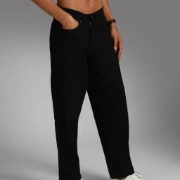High Star Black Cotton Flare Fit Jeans-image-14