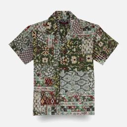 Gini & Jony Boys Green Printed Shirt-image-72