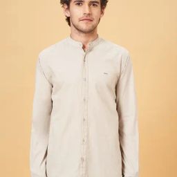 People By Pantaloons Beige Regular Fit Shirt-image-91