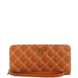 GUESS Cognac Quilted Zip Around Wallet-image-25